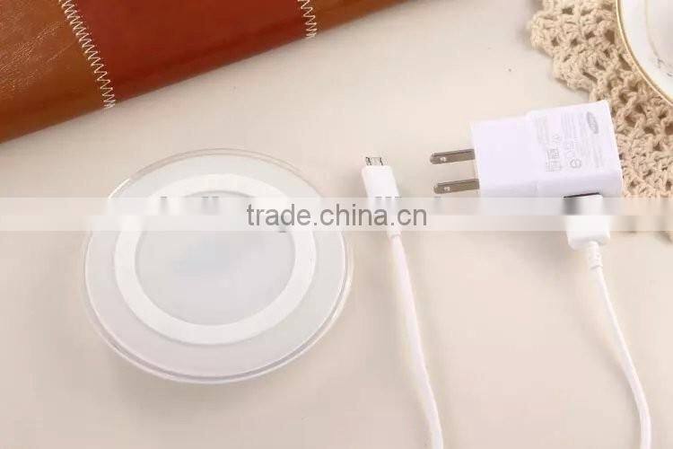 Fast charging 5V 1000MA qi wireless charger phone charger with micro usb port