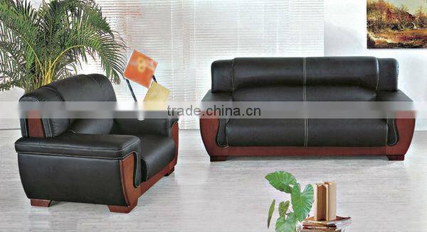 modern style leather reception sofa set