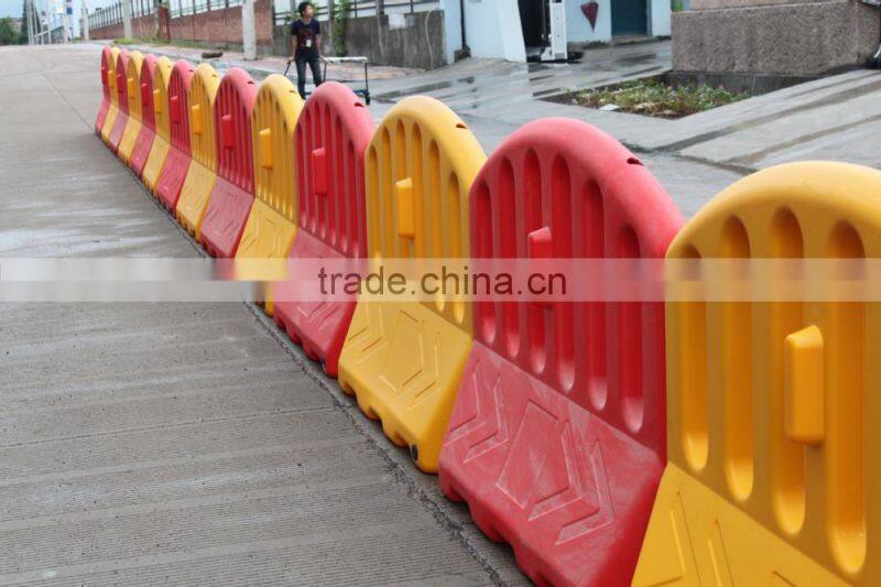 Low cost highly visible water filled barriers prevent accidents
