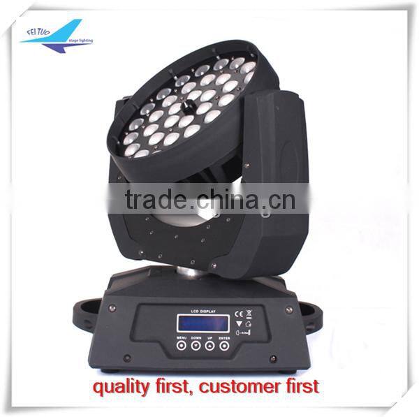 rgbwa uv 36x18w dj equipment zoom wash moving head led light