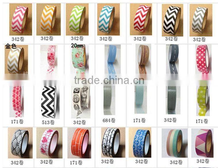 Wholesale YIWU FACTORY 1.5cm x 10m kawaii Japanese Washi rice paper deco adhesive colorful lace Doily MASKING TAPE