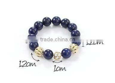Multi color pashmina style lucky beads bracelet