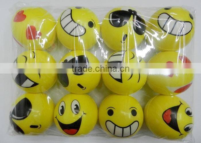face one side children toy balls Soft anti stress ball,PU foam Ball