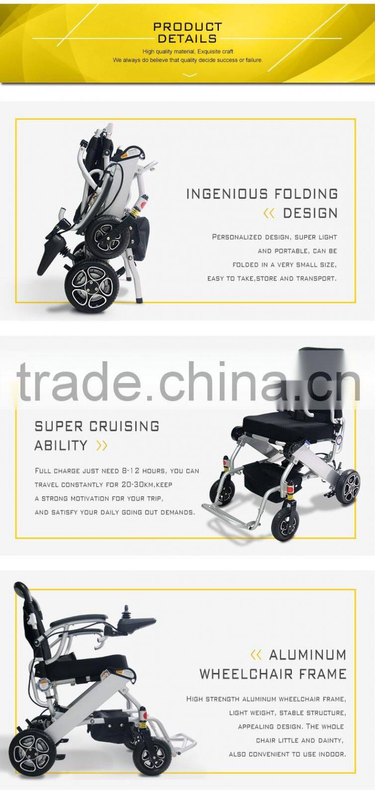 19.8kg light portable electric wheelchair for sale