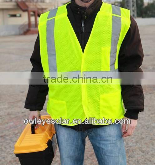 fluorescent lime green class II mesh safety vest lime with zipper front and pockets