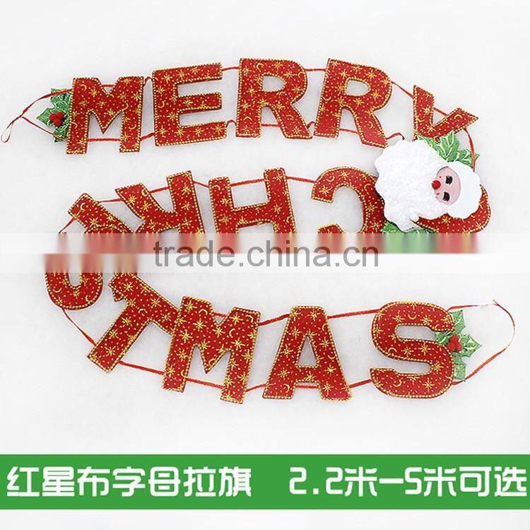 Colorful Christmas Merry Christmas letter ribbons , indoors decoration Christmas sales bands