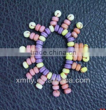 Colorful fruit flavour compressed candy