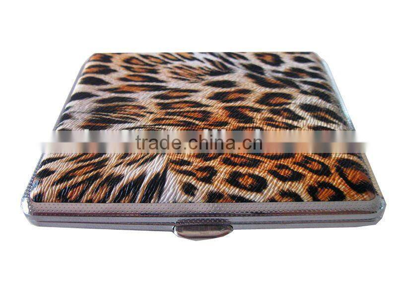 Leather metal cigarette case for 18pcs 20pcs