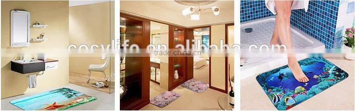 Cheap polyester microfiber absorbent bathmat bathroom rug with anti slip backing