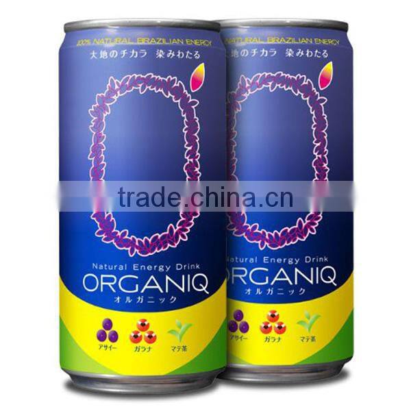 ORGANIQ Natural Energy Drink 269ml*24 Healthy Drink made in Brazil Acai Mate Tea