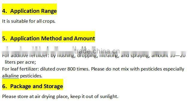 Liquid Probiotics Biological Fertilizer Amino Acid Fertilizer