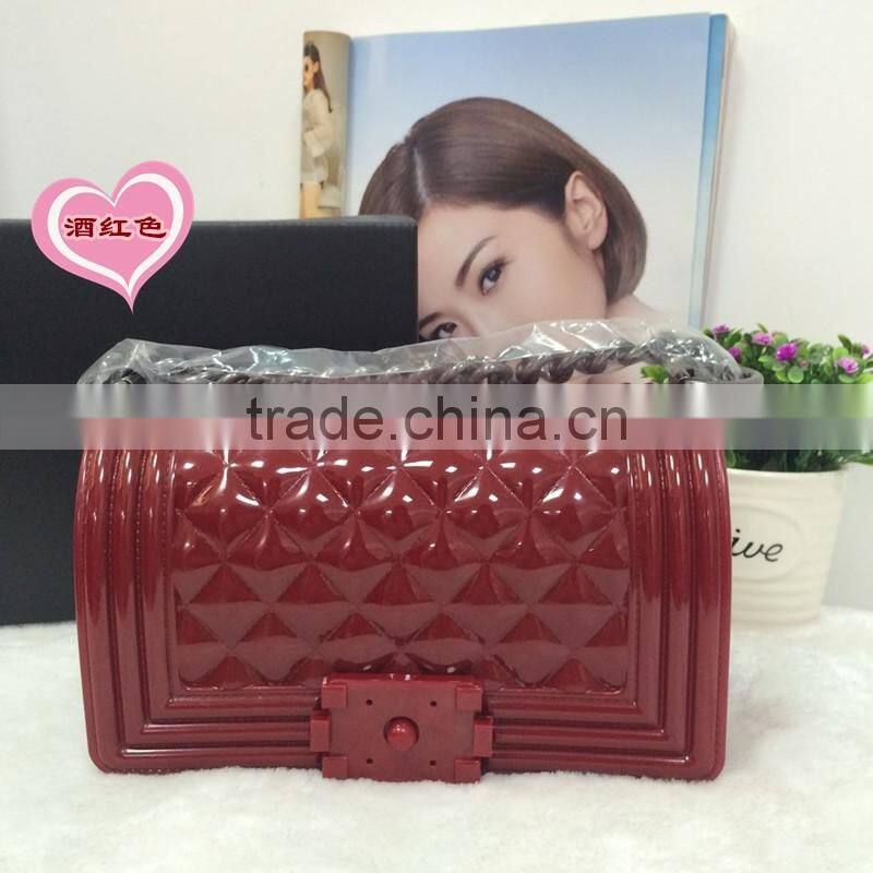 Xianjian Factory Quilted Candy Silicone Jelly Shoulder Bag (BGJB017)