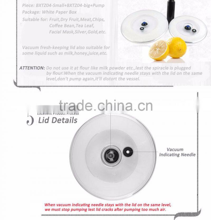 Plastic rubber seal jar Vacuum jar rubber seal