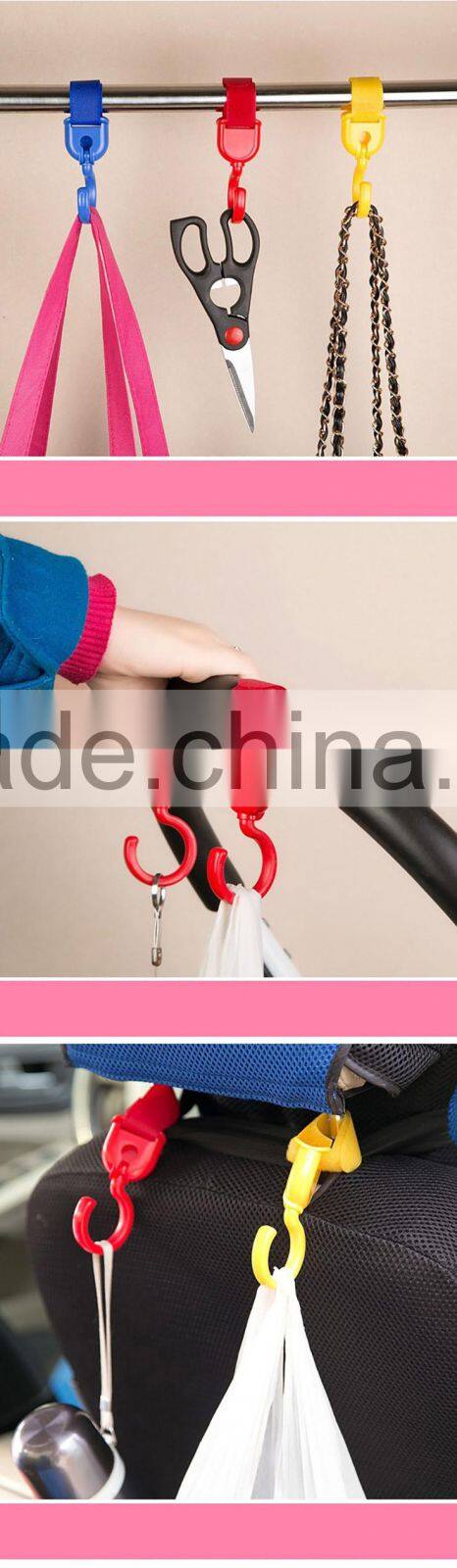 Rotatable Car Back Seat Headrest Hanger Holder Hooks For Bag Purse Cloth Grocery