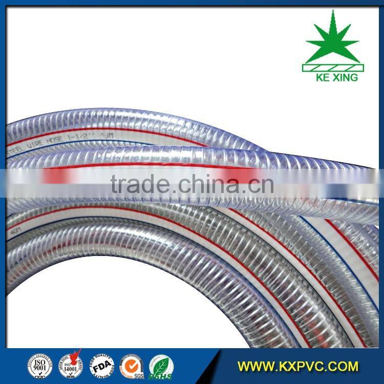 Hot sale spiral steel wire pvc rei transparent hose pipe