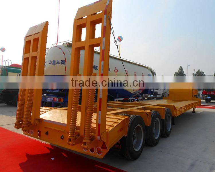 Chinese OEM 3 Axle 100T Low Bed Semi Trailer for sale