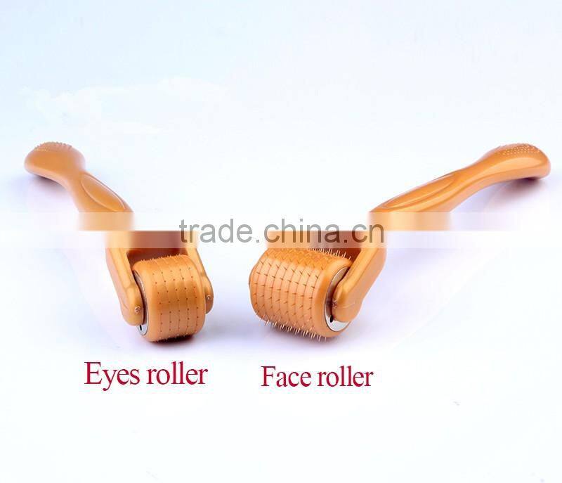 Hot sale 192 needles Gold color Titanium needles Dr.roller derma roller