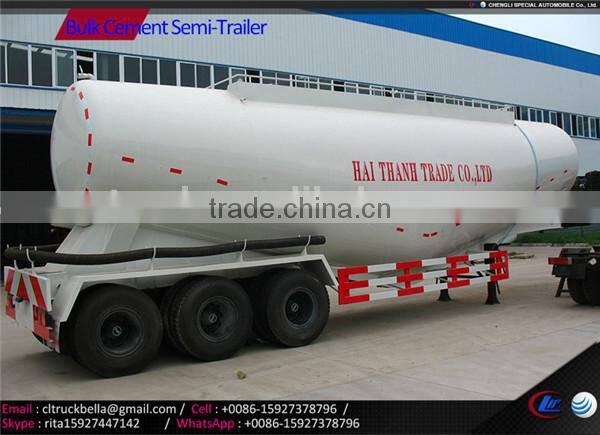 40 50 60m3 Bulk cement tank semi trailer , cheap price bulk cement transport semi trailer