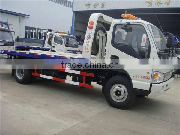 4x2 JAC diesel 4 ton flatbed tow truck wrecker