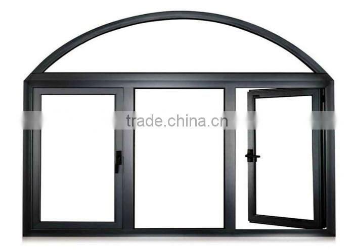 Modern Style Swing Open Residential Double Pane Aluminum Window