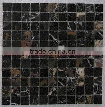 NATURAL BLACK AND GOLD ( MICAHEL ANGELO ) MOSAIC TILES