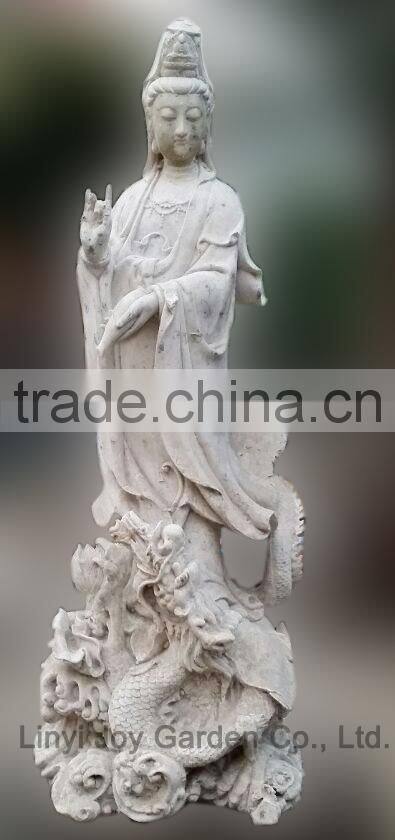 Home Deoc White Marble Guanyin Statue