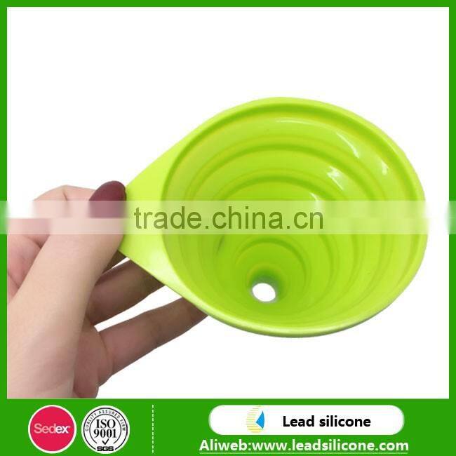 Wholesale Kitchenware Foldable Silicone Funnel,Collapsible Silicone Funnel