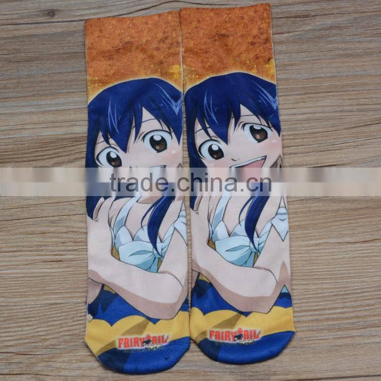 3D sublimation printing sock/adult 3d slipper socks
