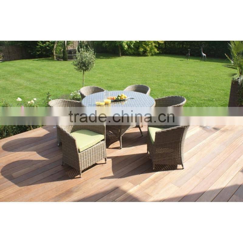 2017 Sigma all weather quickest delivery pe rattan glass top and metal frame centre table