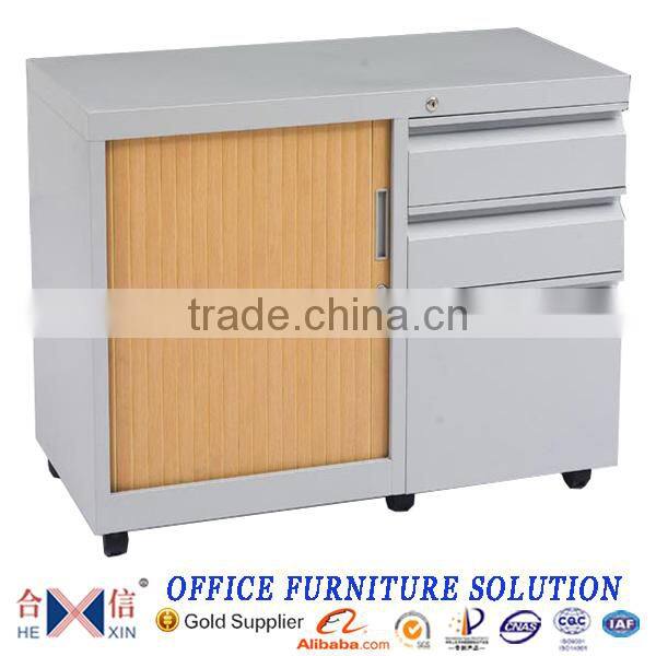 Vertical tambour door file cabinet