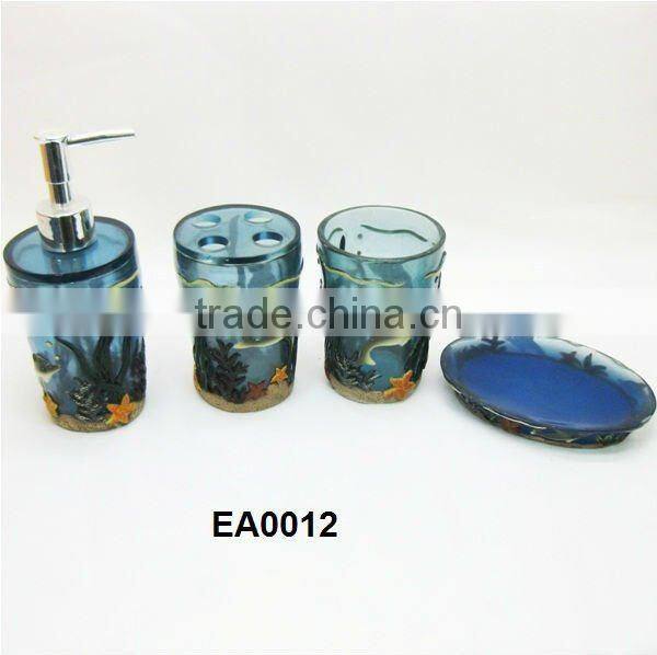 Complete bath sets products novel resign home decoration 2016 hot sale products