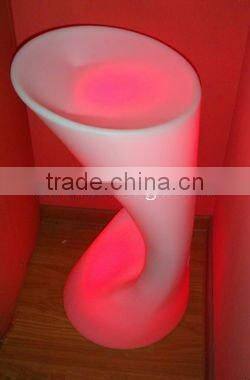 FO-8547 Led bar furniture sets,plastic bar stool,led light stool