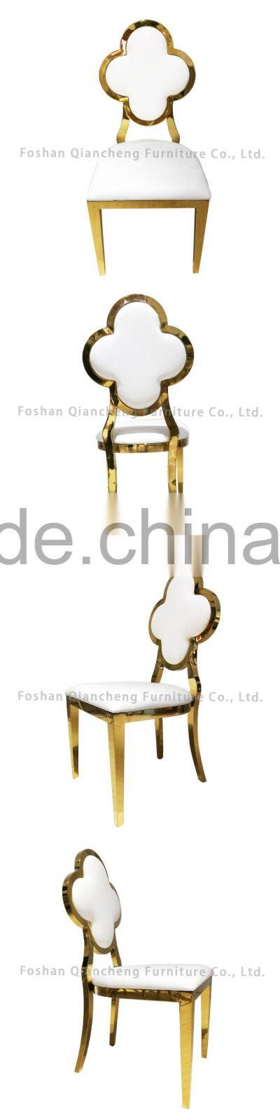 wholesale Hollow glodern stainless steel dining chair