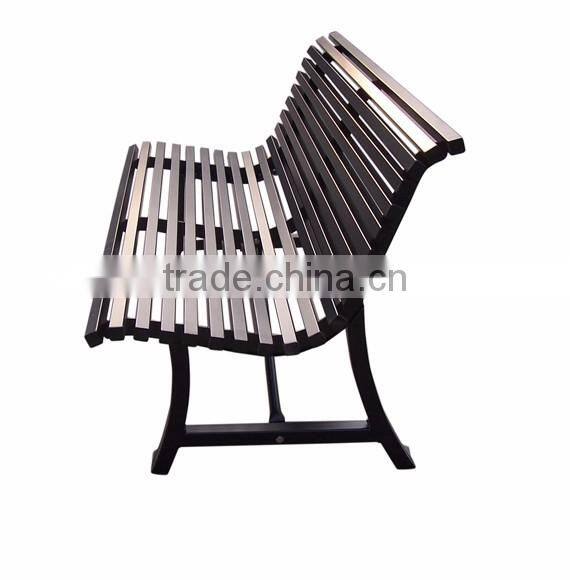 square tube outdoor metal bench