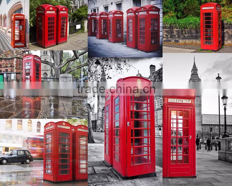 Antique red public telephone booth Bristish outdoor telephone kiosk