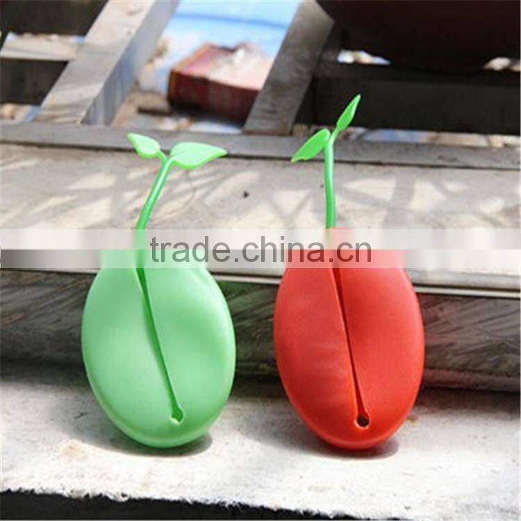 Customized New Coffee Bean Silicone Key and Coin Bag Key Holder