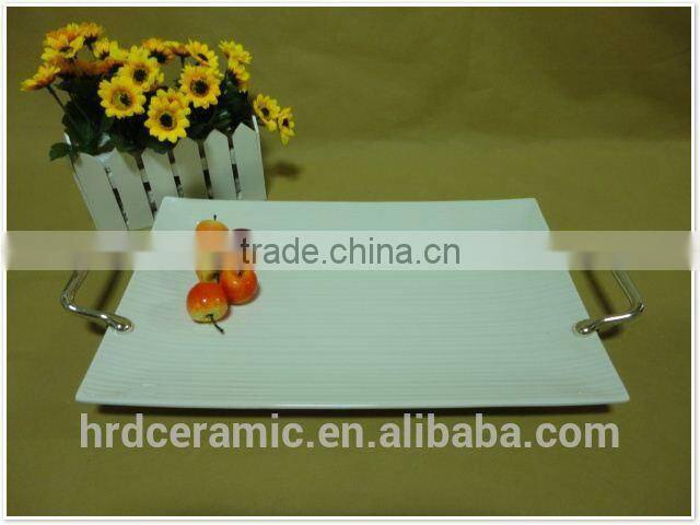 stock Ceramic Plate With Handle in china