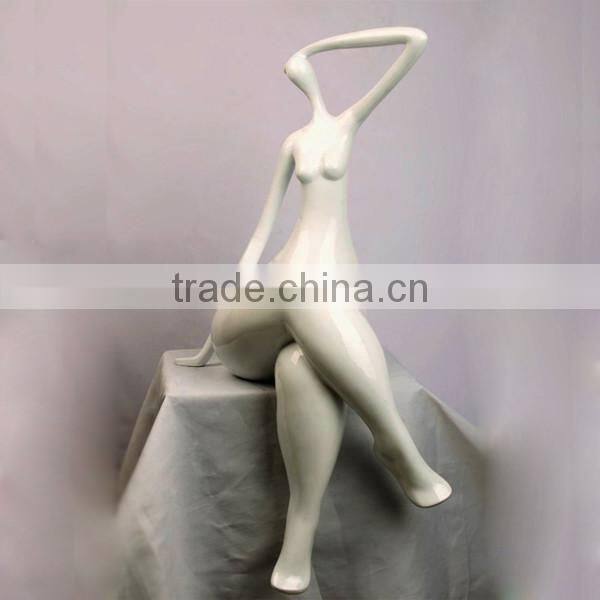 Imitation bronze color resin female bust sculpture for home decoration