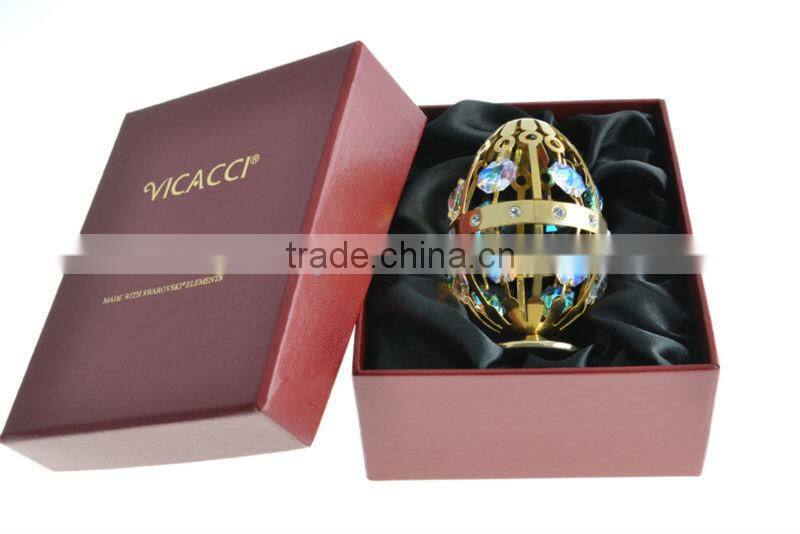 24K Gold Plated Dubai Tower Music Box with Crystals from swarovski