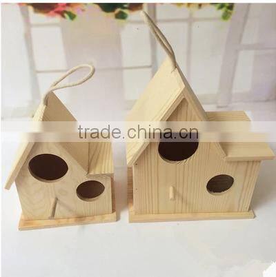 New unfinished wooden bird nest for sale