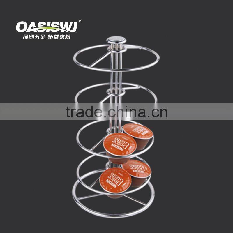 Metal Chrome Coffee Capsule Holder/Rack With a cheap price free standing