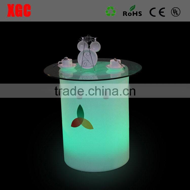 Modern PE plastic led cocktail bar table party decorations led table