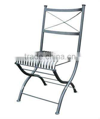 wrought iron folding chair