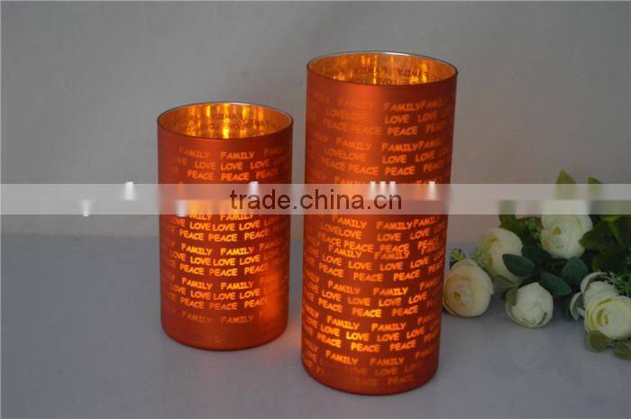 bar table lighted glass cylinders for candles