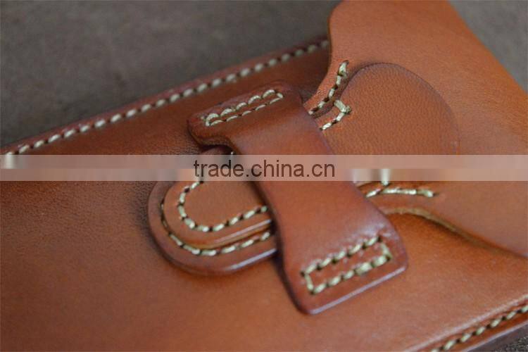 Handmade Band Card Holder Genuine leather for Travel Retractable Badge