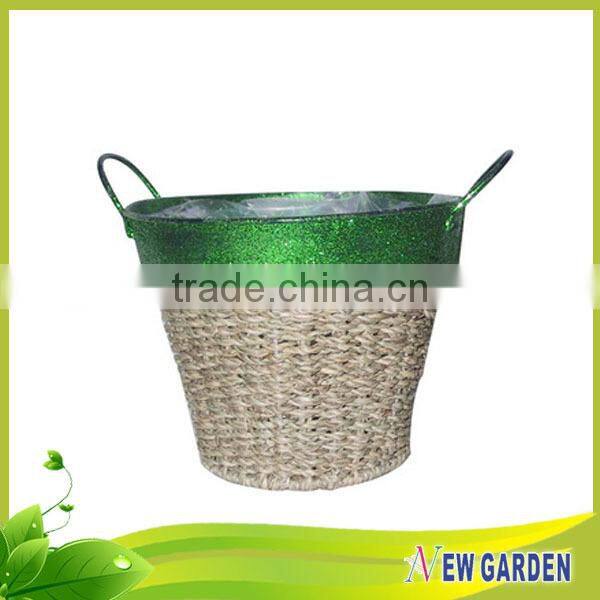 China Ecological hand-woven durable best service rope flower basket