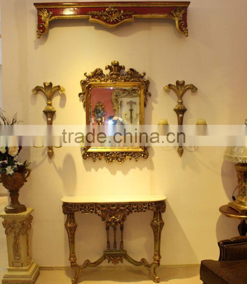 MW-0011-01 Antique gold and silver hanging wall candle holder with metal