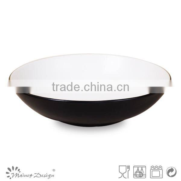 hot ceramic two-tone soup plate top selling factory