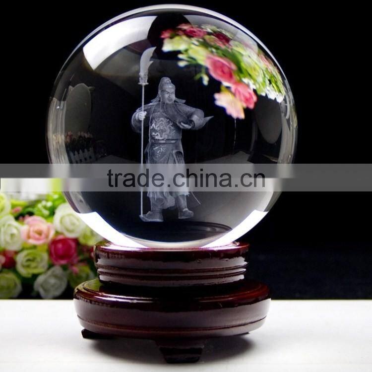 Clear crystal ball with wood stand beautiful as display or a powerful fengshui tool