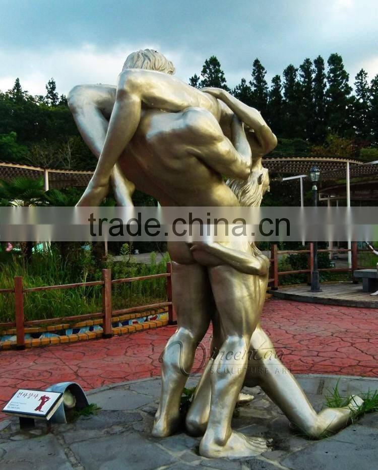 high quality outdoor decoration resin craft life size erotic statues